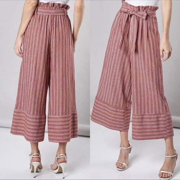 💼 Wide Leg Pants ~ red & white stripe ~ 16 styles - Picture 5 of 10
